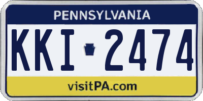 PA license plate KKI2474