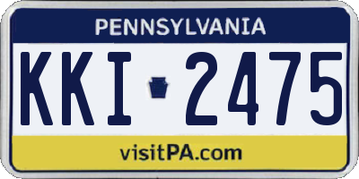 PA license plate KKI2475