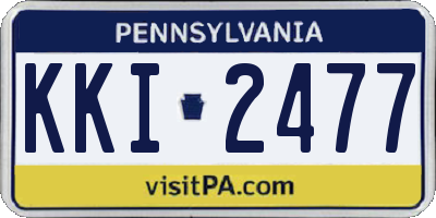 PA license plate KKI2477