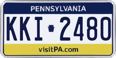 PA license plate KKI2480