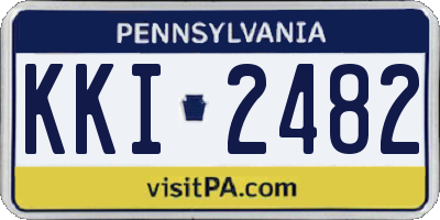 PA license plate KKI2482