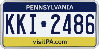 PA license plate KKI2486