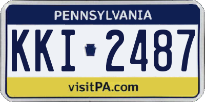 PA license plate KKI2487