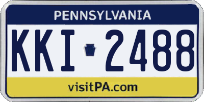 PA license plate KKI2488