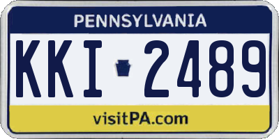 PA license plate KKI2489