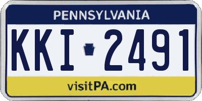 PA license plate KKI2491