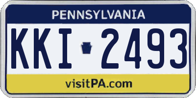 PA license plate KKI2493