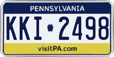 PA license plate KKI2498