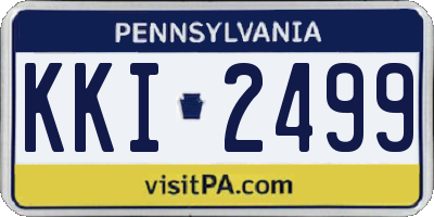 PA license plate KKI2499