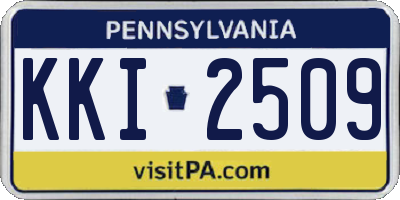 PA license plate KKI2509
