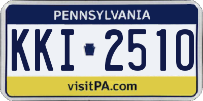 PA license plate KKI2510