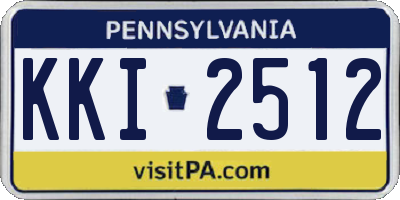 PA license plate KKI2512