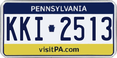 PA license plate KKI2513