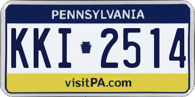 PA license plate KKI2514