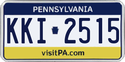 PA license plate KKI2515