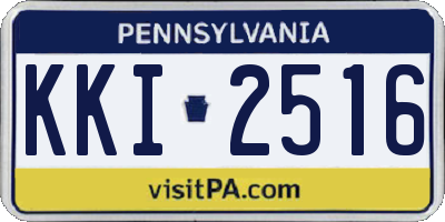 PA license plate KKI2516