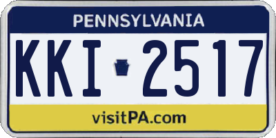 PA license plate KKI2517