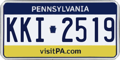 PA license plate KKI2519