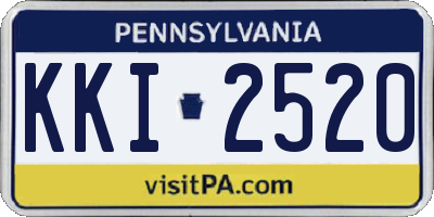 PA license plate KKI2520