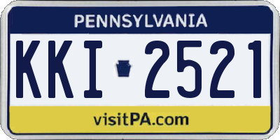 PA license plate KKI2521