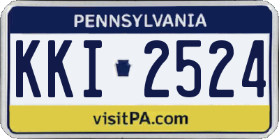 PA license plate KKI2524