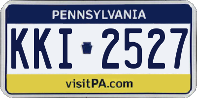 PA license plate KKI2527