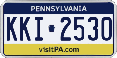 PA license plate KKI2530