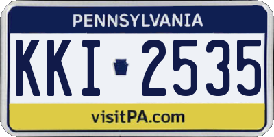 PA license plate KKI2535