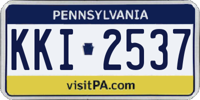 PA license plate KKI2537