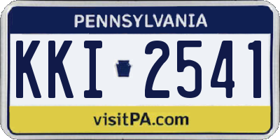 PA license plate KKI2541