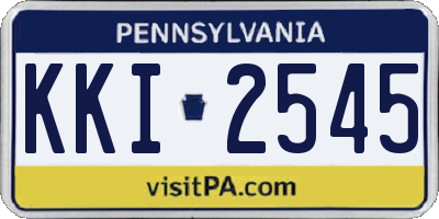 PA license plate KKI2545