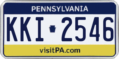 PA license plate KKI2546