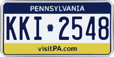 PA license plate KKI2548