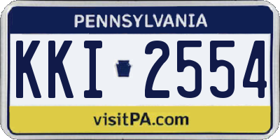 PA license plate KKI2554