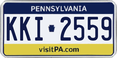PA license plate KKI2559