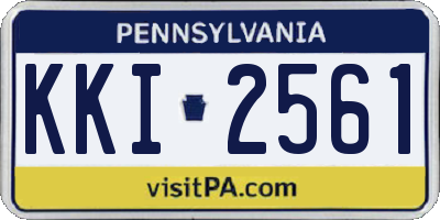 PA license plate KKI2561