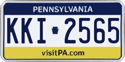 PA license plate KKI2565