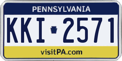 PA license plate KKI2571