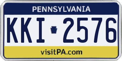 PA license plate KKI2576