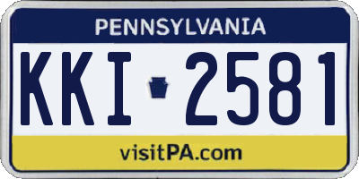 PA license plate KKI2581
