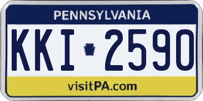 PA license plate KKI2590