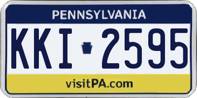 PA license plate KKI2595