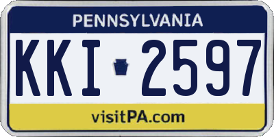 PA license plate KKI2597