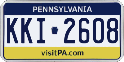 PA license plate KKI2608