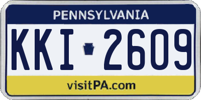 PA license plate KKI2609