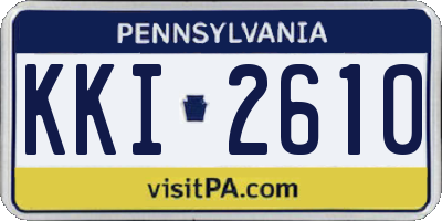 PA license plate KKI2610