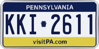 PA license plate KKI2611