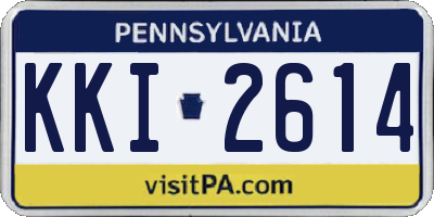 PA license plate KKI2614
