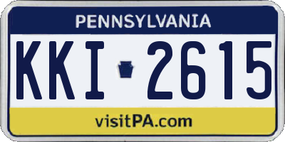 PA license plate KKI2615
