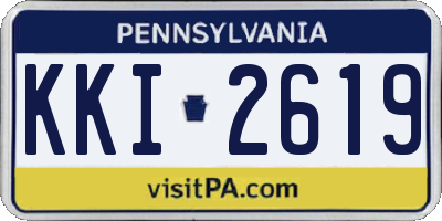 PA license plate KKI2619